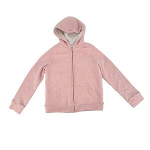 Children’s Place Pink Fleece Lined Hooded Sweatshirt Jacket Size XL Girl’s
